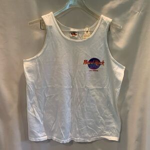 Vintage White Tank Top Hard Rock Cafe Las Vegas M